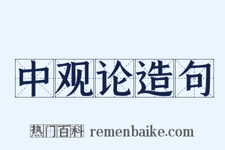 中观论造句是什么意思的图片